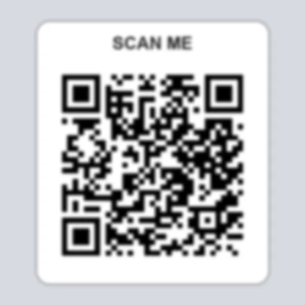 Slightly blurry QR code sticker that still scans