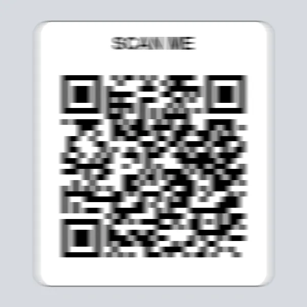 QR code sticker with motion blur that still scans