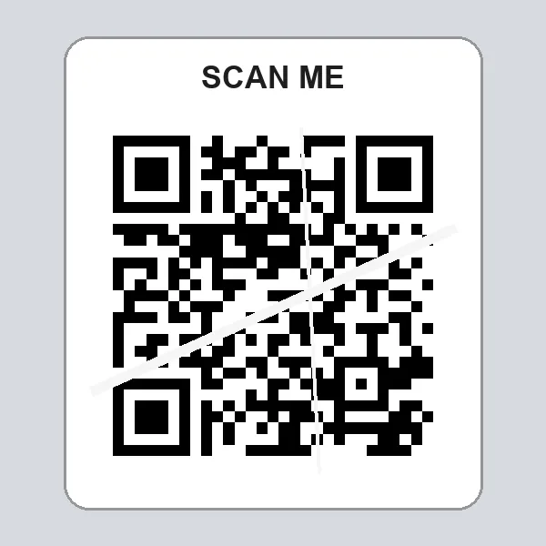 Scratched QR code at error correction level L that cannot be repaired