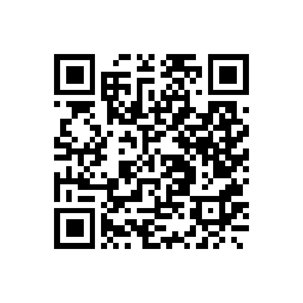 Clean repaired QR code rebuilt from a torn sticker, ready to reprint